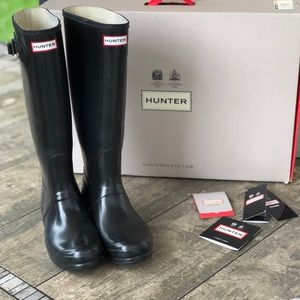 Hunter Boots Original Tall Rain Boot Black (Gloss)